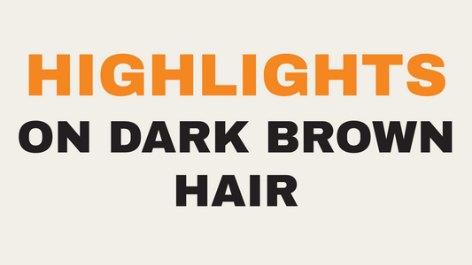 Highlights with dark brown hair at Lavish Hair Lounge, Westport MA.