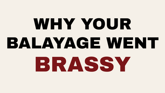 Brassy balayage fixes at Lavish Hair Lounge, Westport MA.