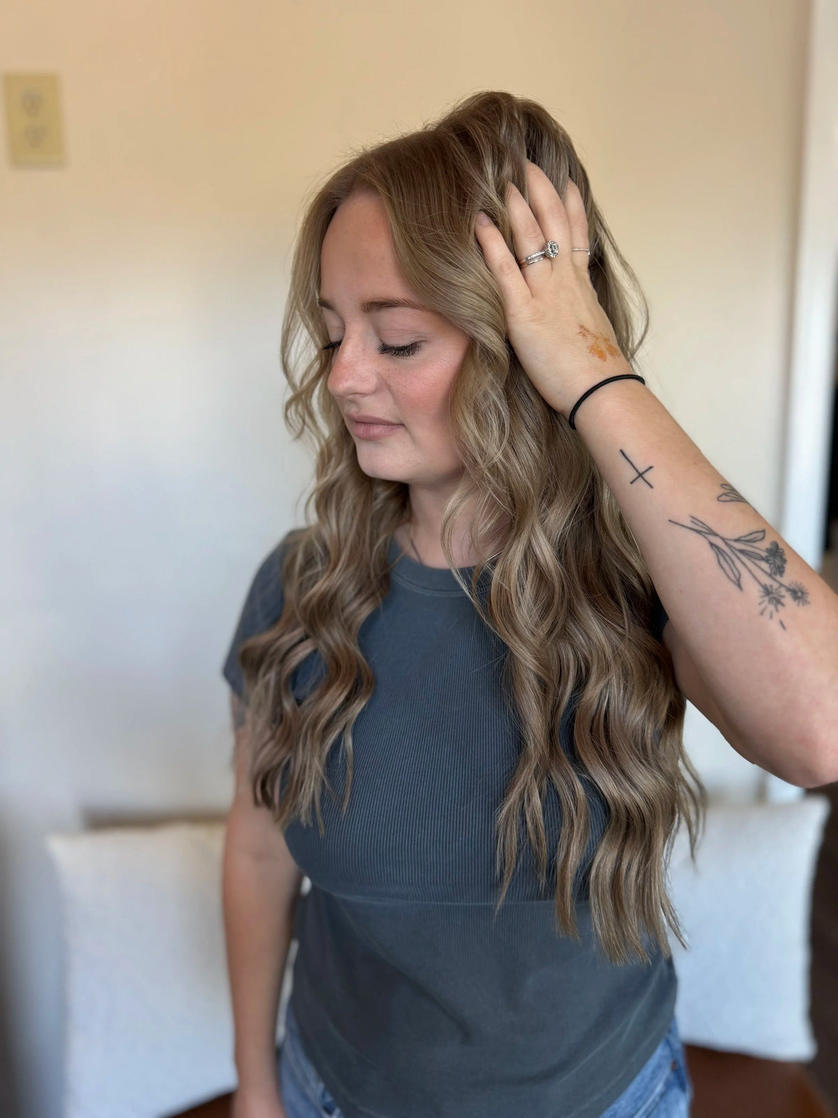 Seamless hair extension blend at Lavish Hair Lounge, Westport MA