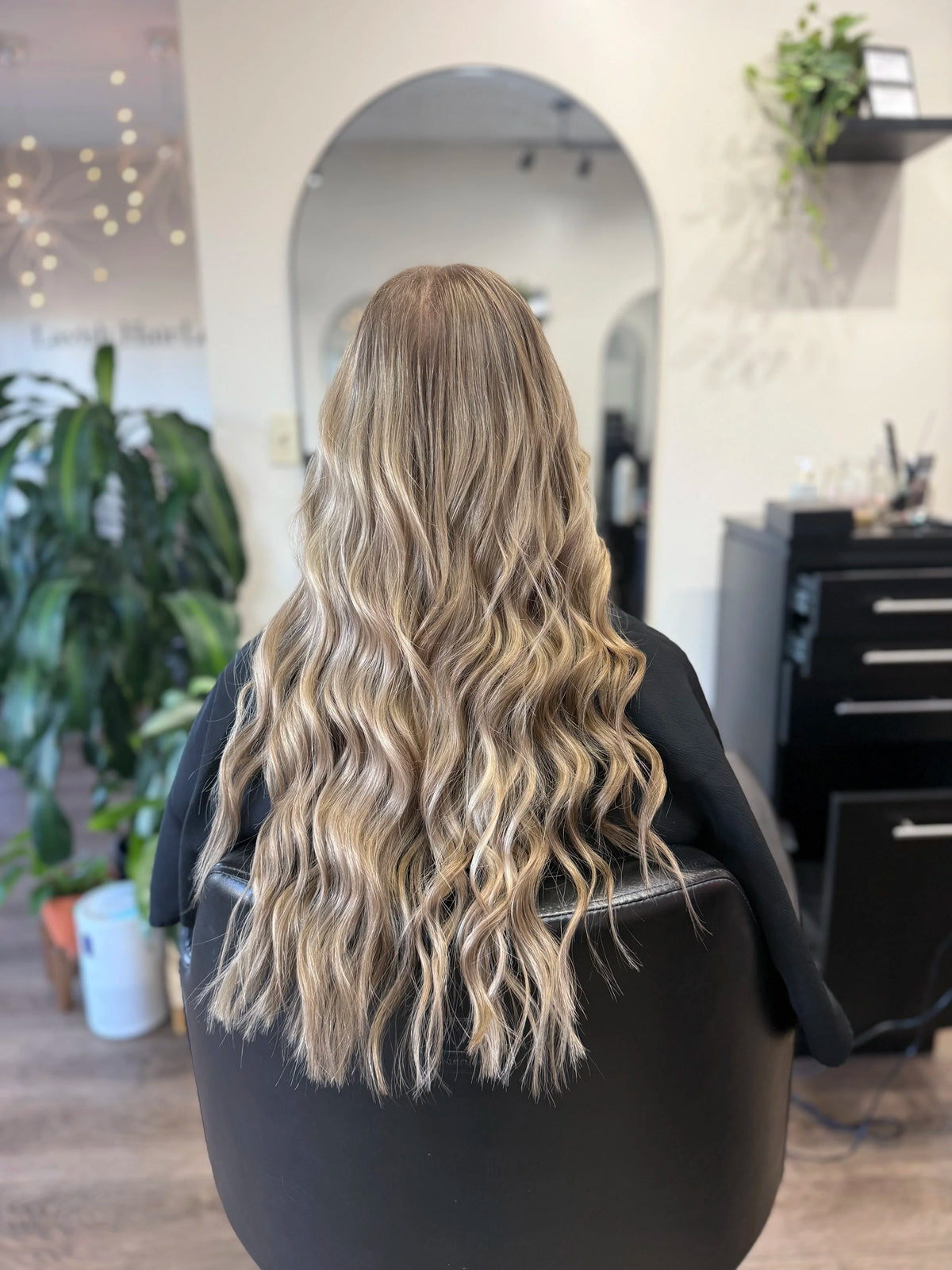 Hair extension installation at Lavish Hair Lounge, Westport MA